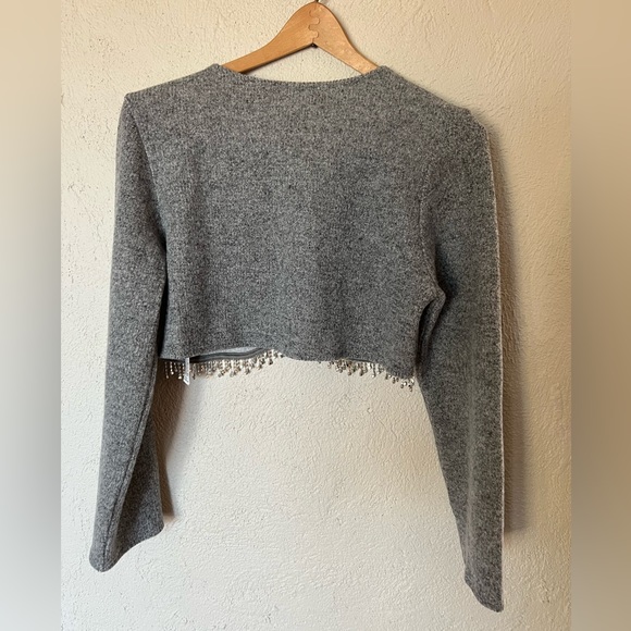 Zara Gray Marled Jewel Soft Sweatshirt - Picture 9 of 16